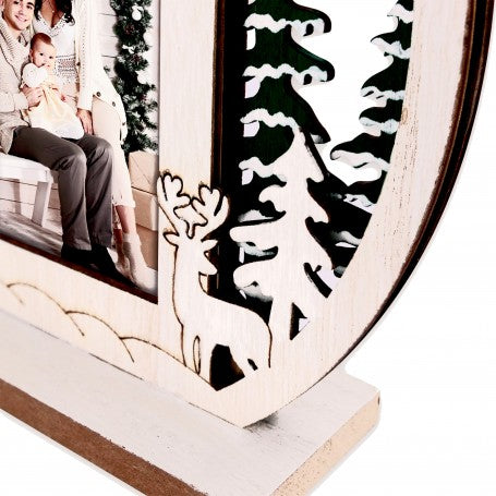 Wooden Christmas Frame 6x4 white